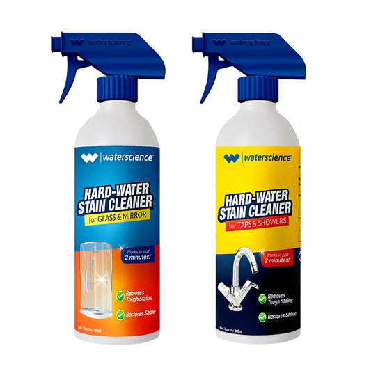 Combo: Descaler Spray for Taps and Showers + Descaler Spray for Glass and Mirrors