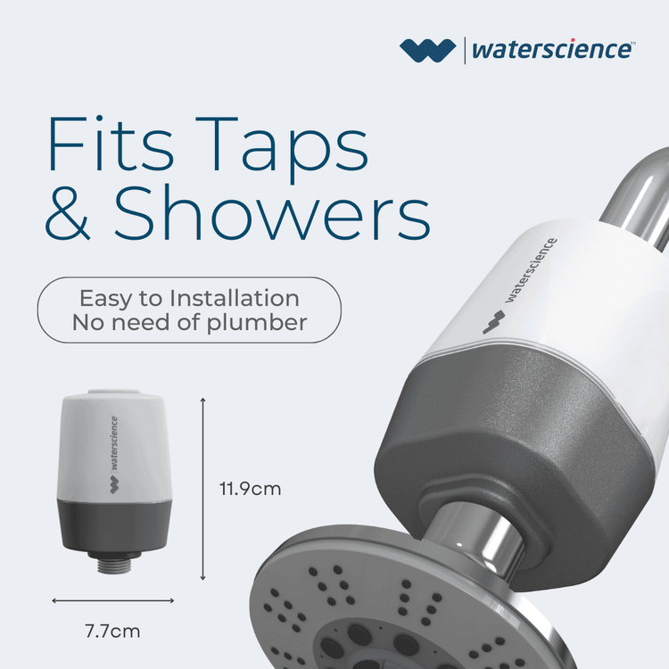 Hard Water Filter for Shower and Tap CLEO Shower and Tap Filter WaterScience
