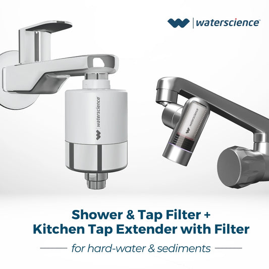 Tap Filter for Hard Water + KTF Kitchen Tap Extender with Sediment and Dust Filter - Mini