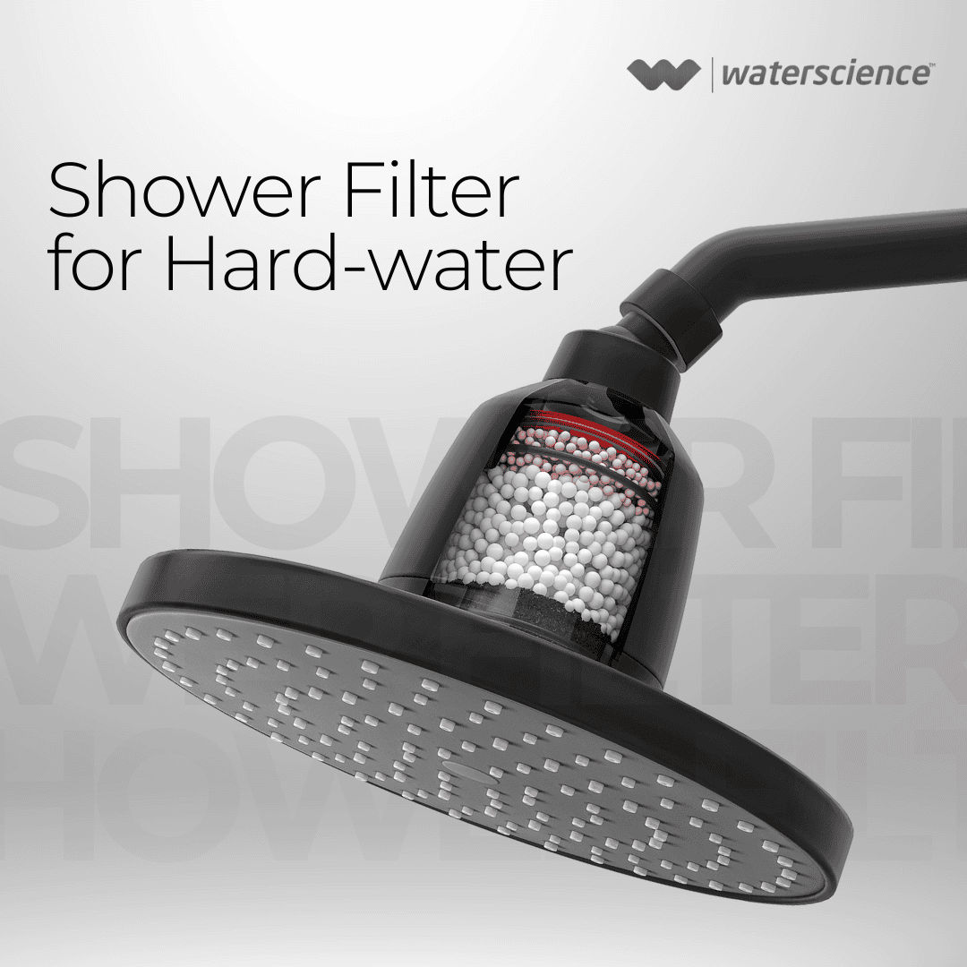 Rain Shower Filter - Chrome with Arm - 8''
