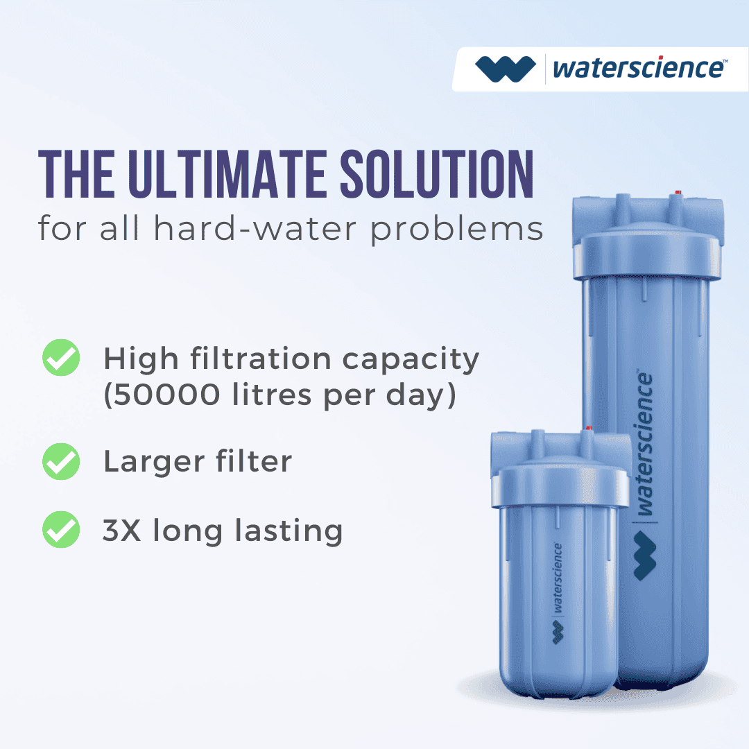 Mainline Hard Water Filter for whole house (10 inch) - 2 stage