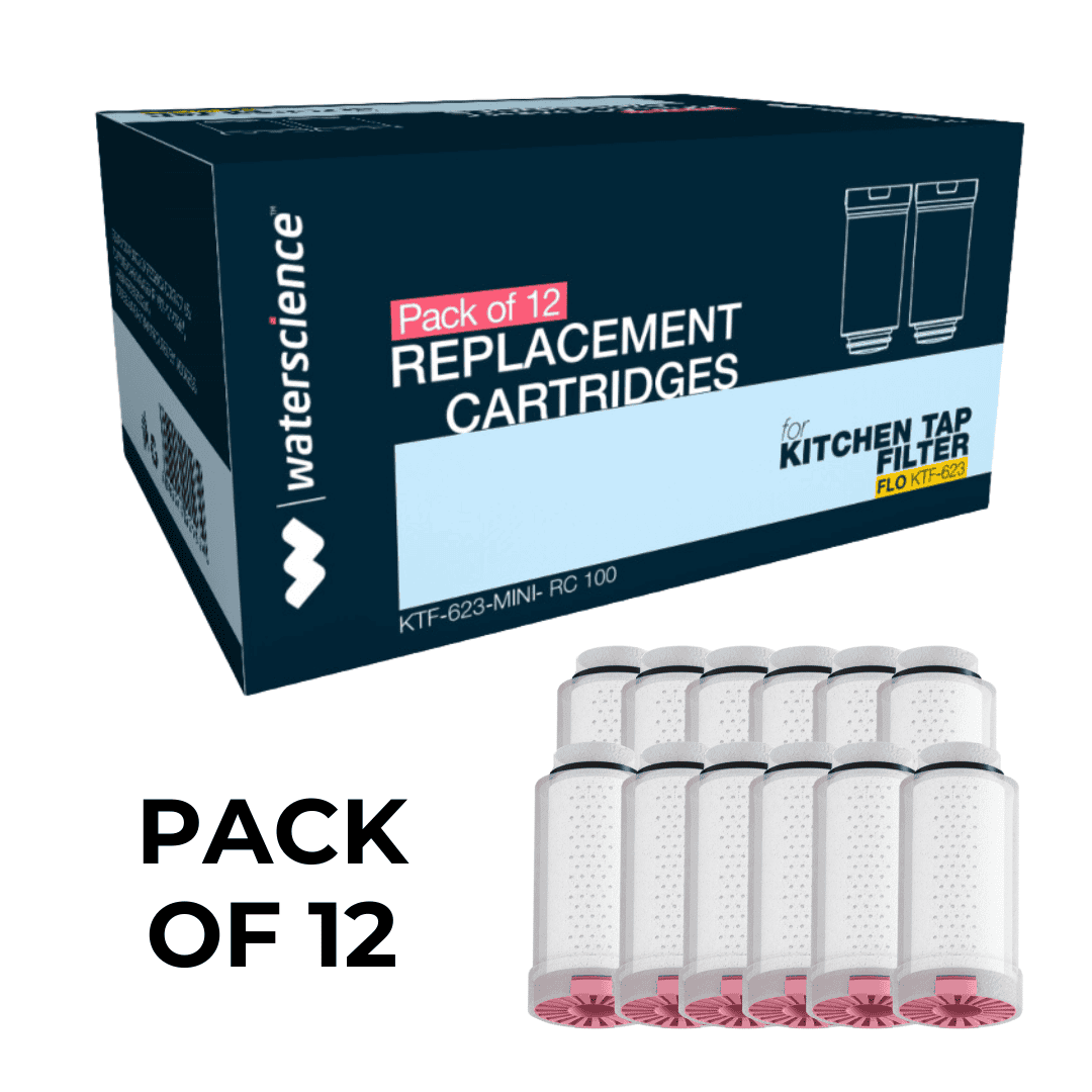 Kitchen Tap Filter Replacement Cartridge | Pack of 12 | For FLO KTF-623
