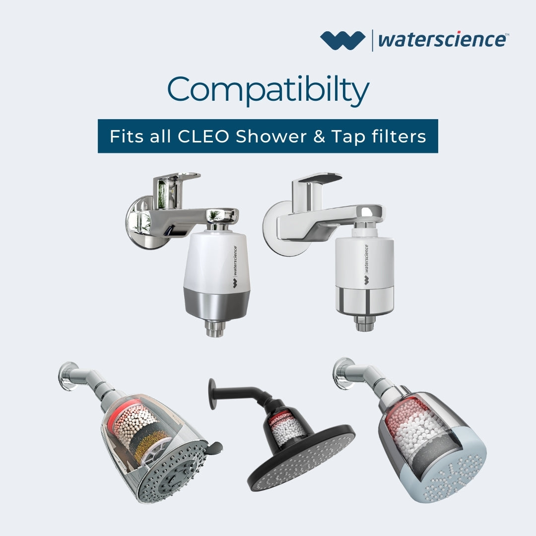 CLEO Shower & Tap Filter + Replacement Cartridge Combo Pack