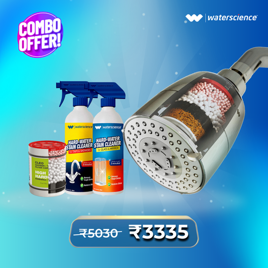 Muti Flow Shower Filter+ Replacement Cartridge + Stain Removers Combo