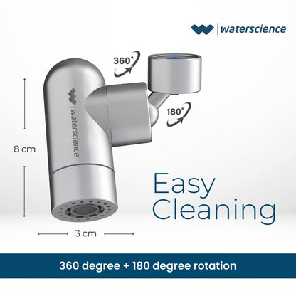 CLEO Tap Filter for Hard Water + KTF Kitchen Tap Extender with Sediment and Dust Filter
