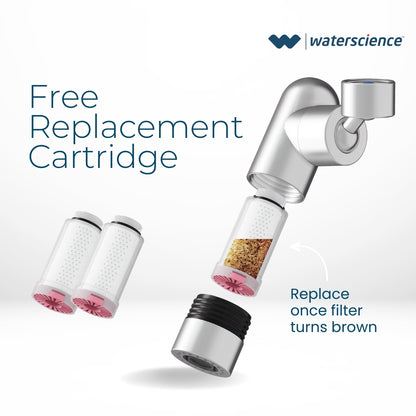 CLEO Tap Filter for Hard Water + KTF Kitchen Tap Extender with Sediment and Dust Filter