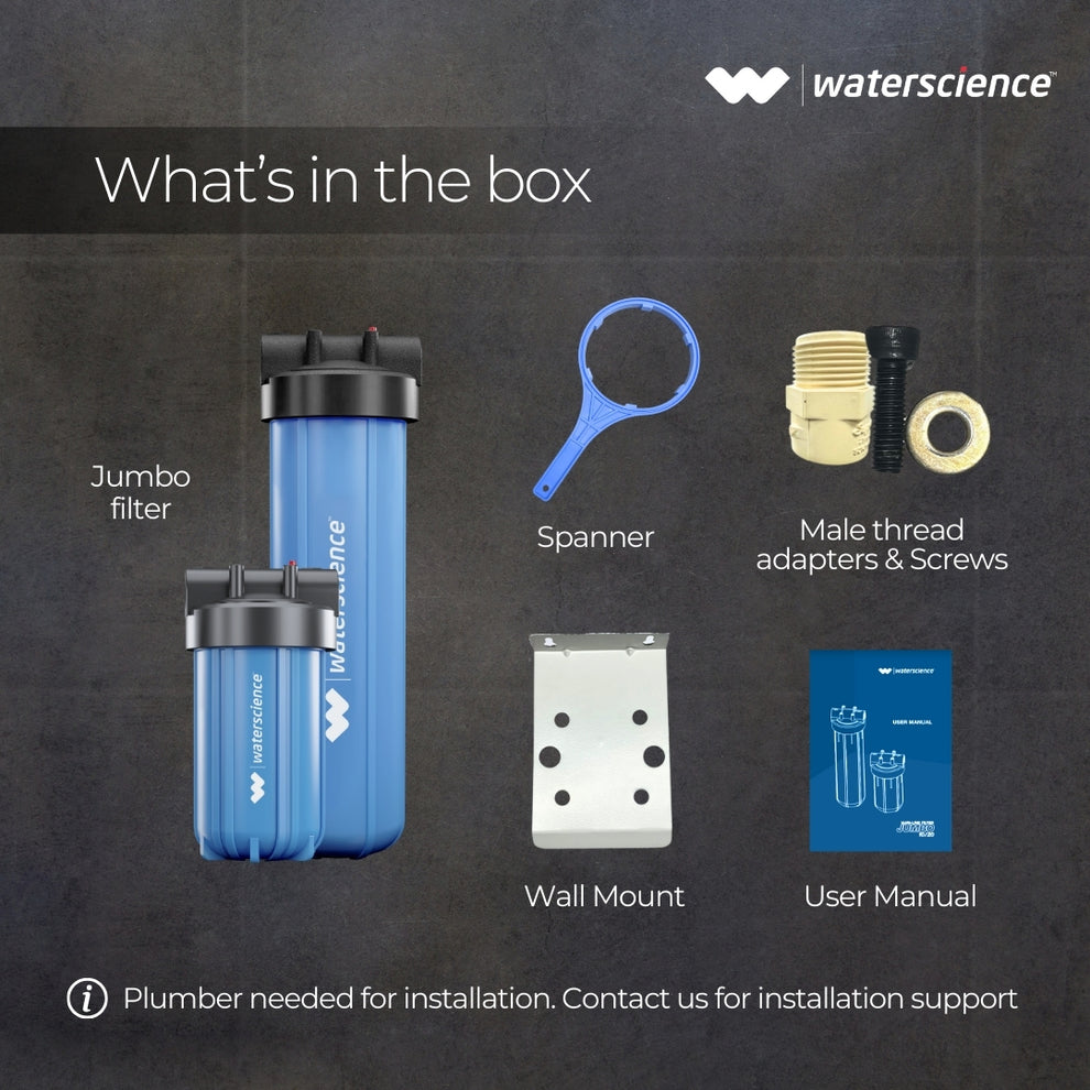 MainLine Filter | 1 Bath + Kitchen| 10 inch | 1 stage – WaterScience