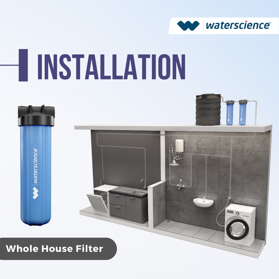 Mainline Hard Water Filter for whole house (10 inch) - 2 stage