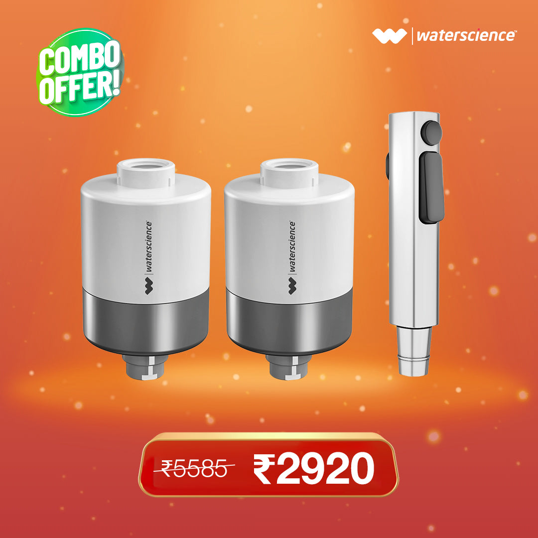 CLEO Shower & Tap Filter (Pack of 2) + Health Faucet Combo Pack