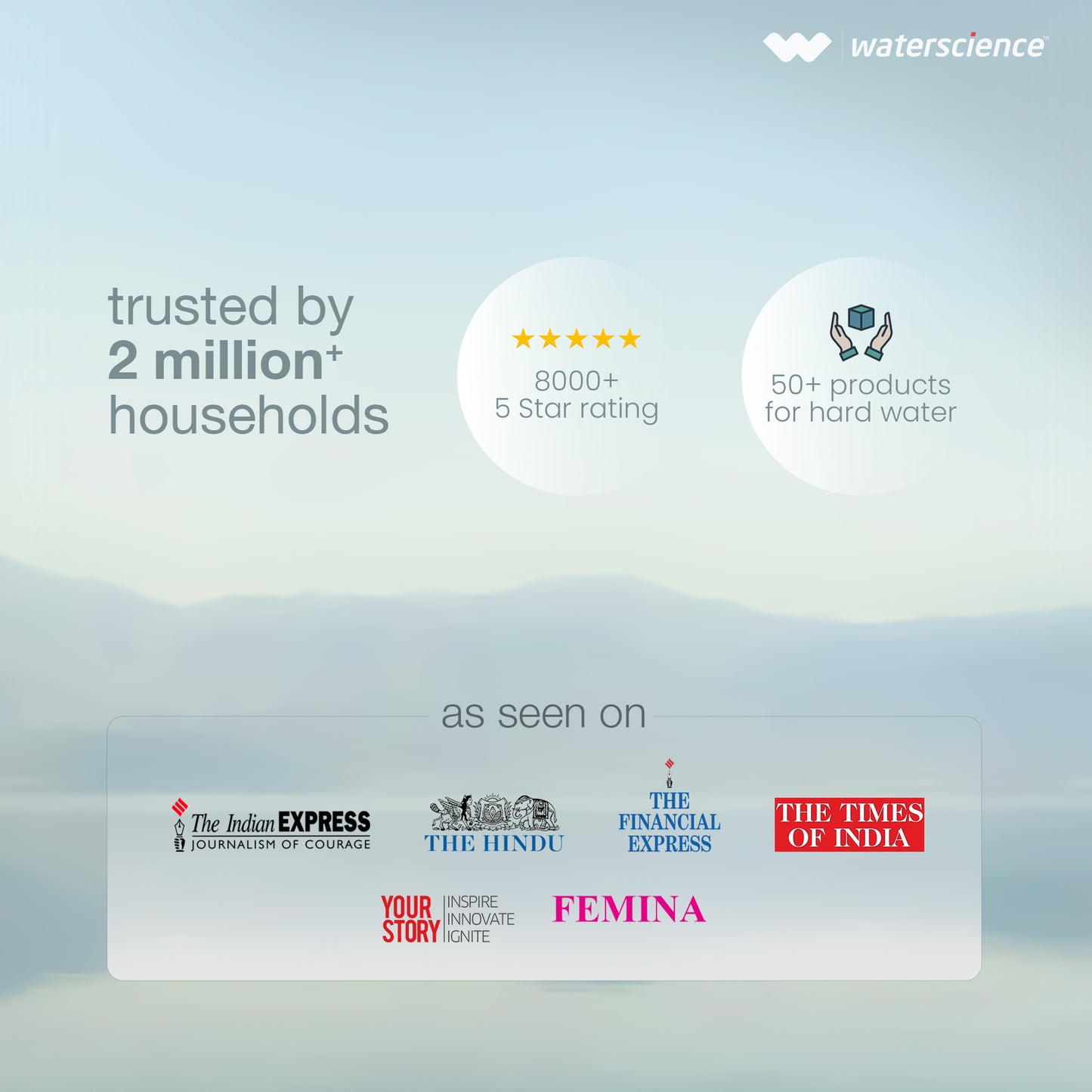 CLEO Shower & Tap Filter for Hard Water - for Borewell/Tanker Water - with Metal Adaptors