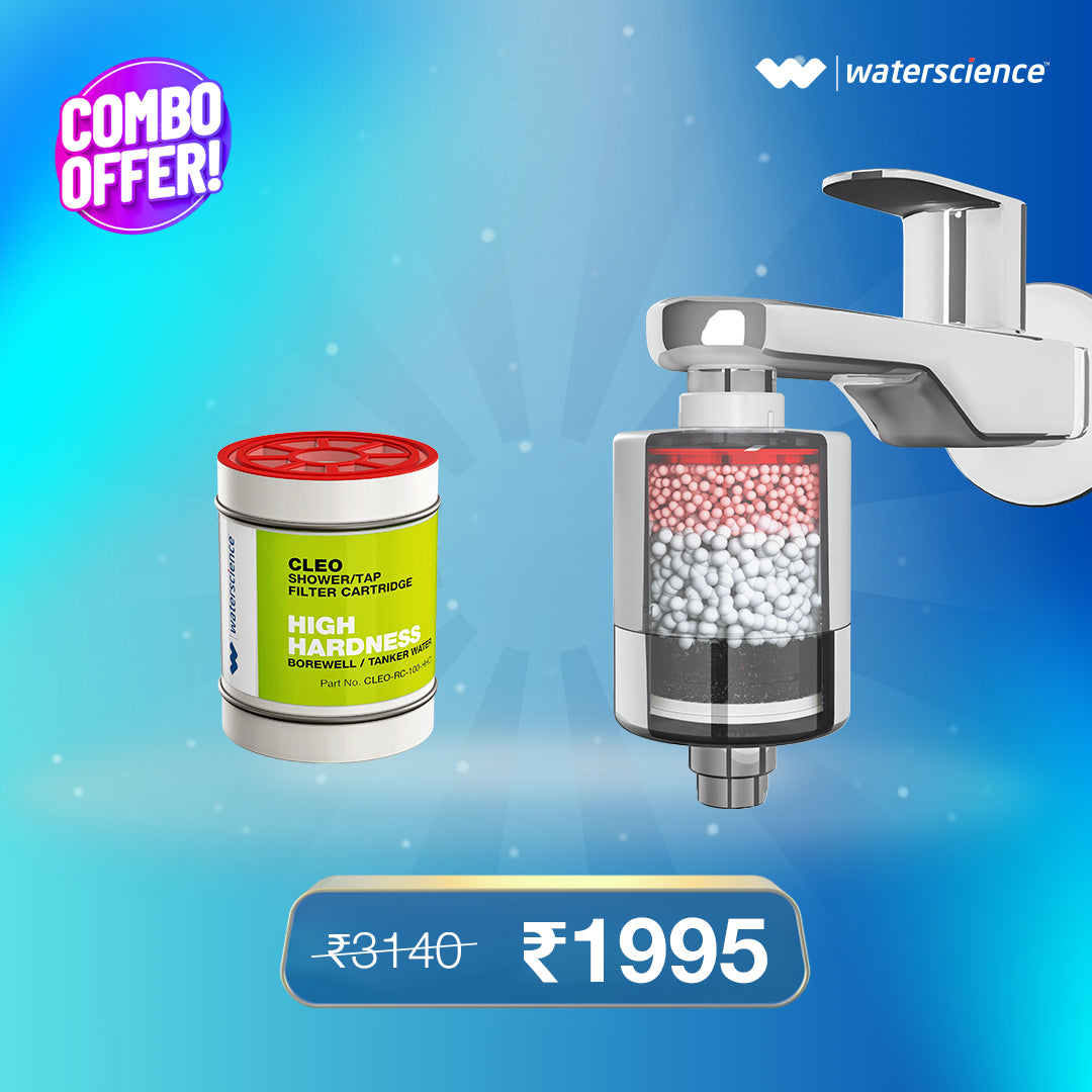 CLEO Shower & Tap Filter + Replacement Cartridge Combo Pack