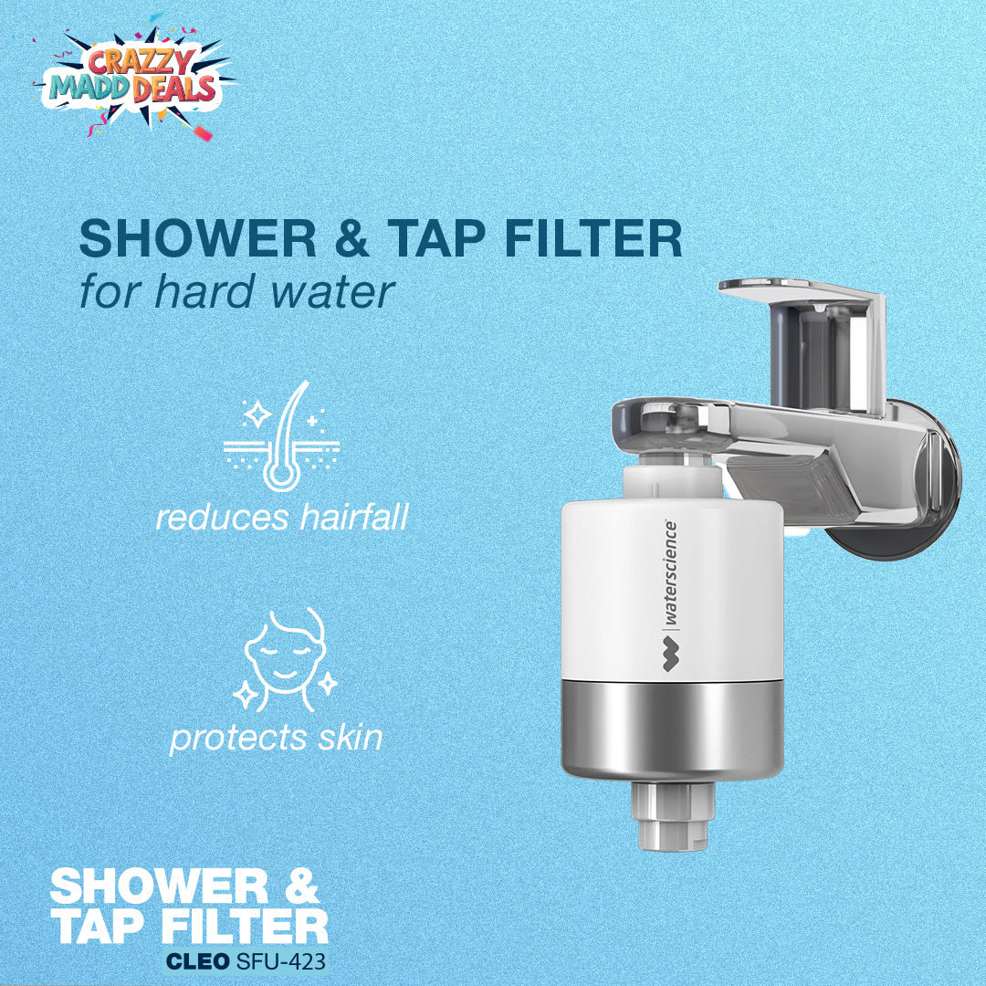 Shower & Tap Filter + Neverblock Health Faucet Combo