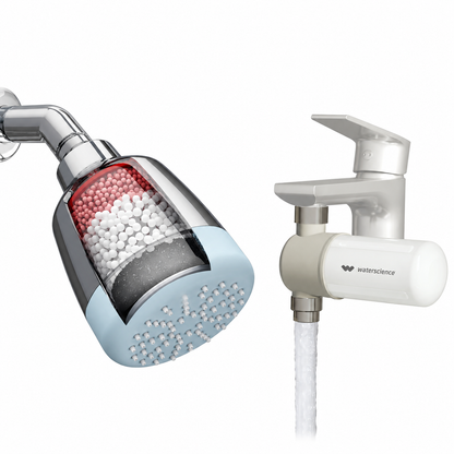 VERSA Skin-Care Filter + CLEO Shower Filter for Hard Water Combo