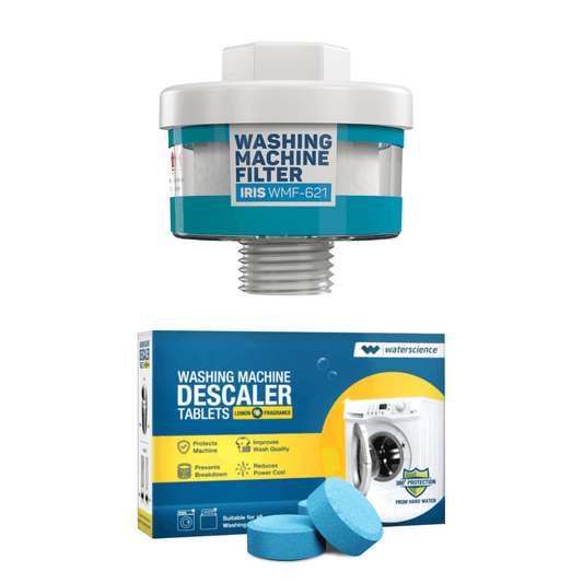 Combo: Washing Machine Filter + Washing Machine Descaler (Pack of 12) (IRIS 2 + WMD)