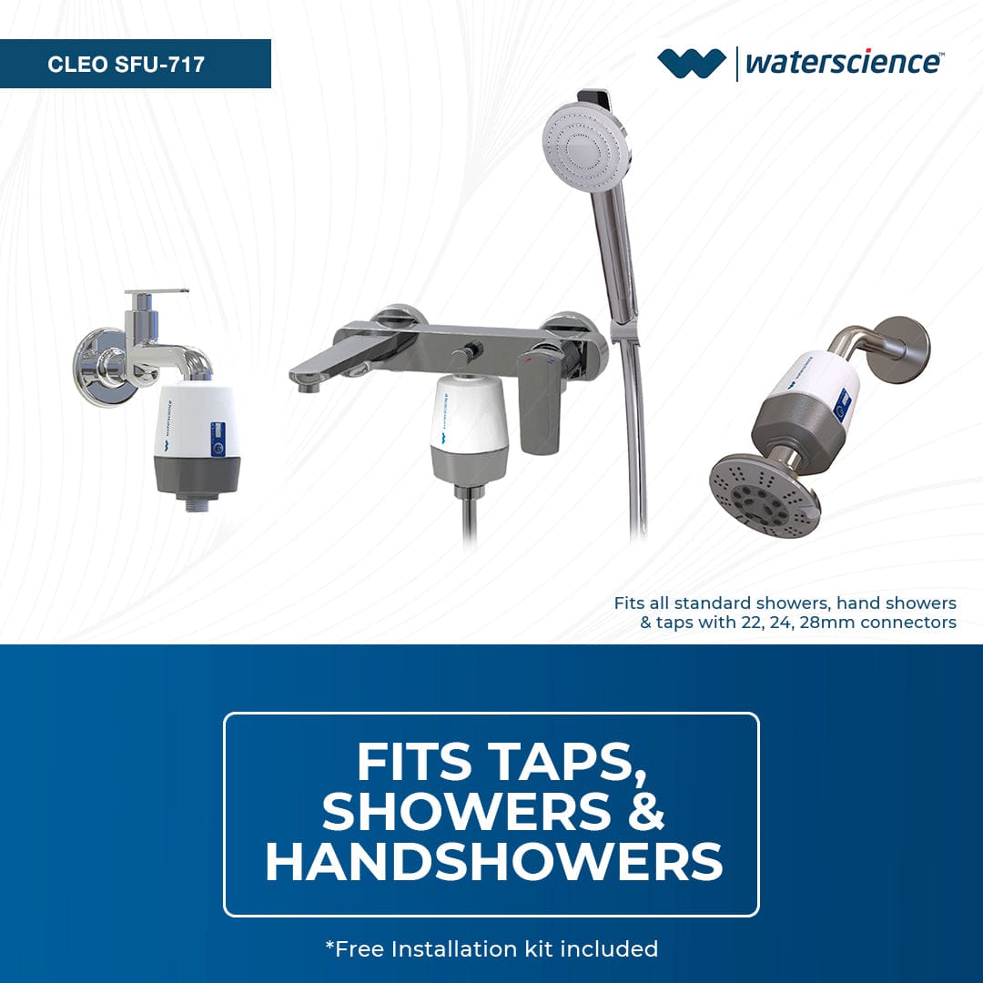 CLEO Shower & Tap Filter + MIZU Kitchen Tap Sediment Filter Combo