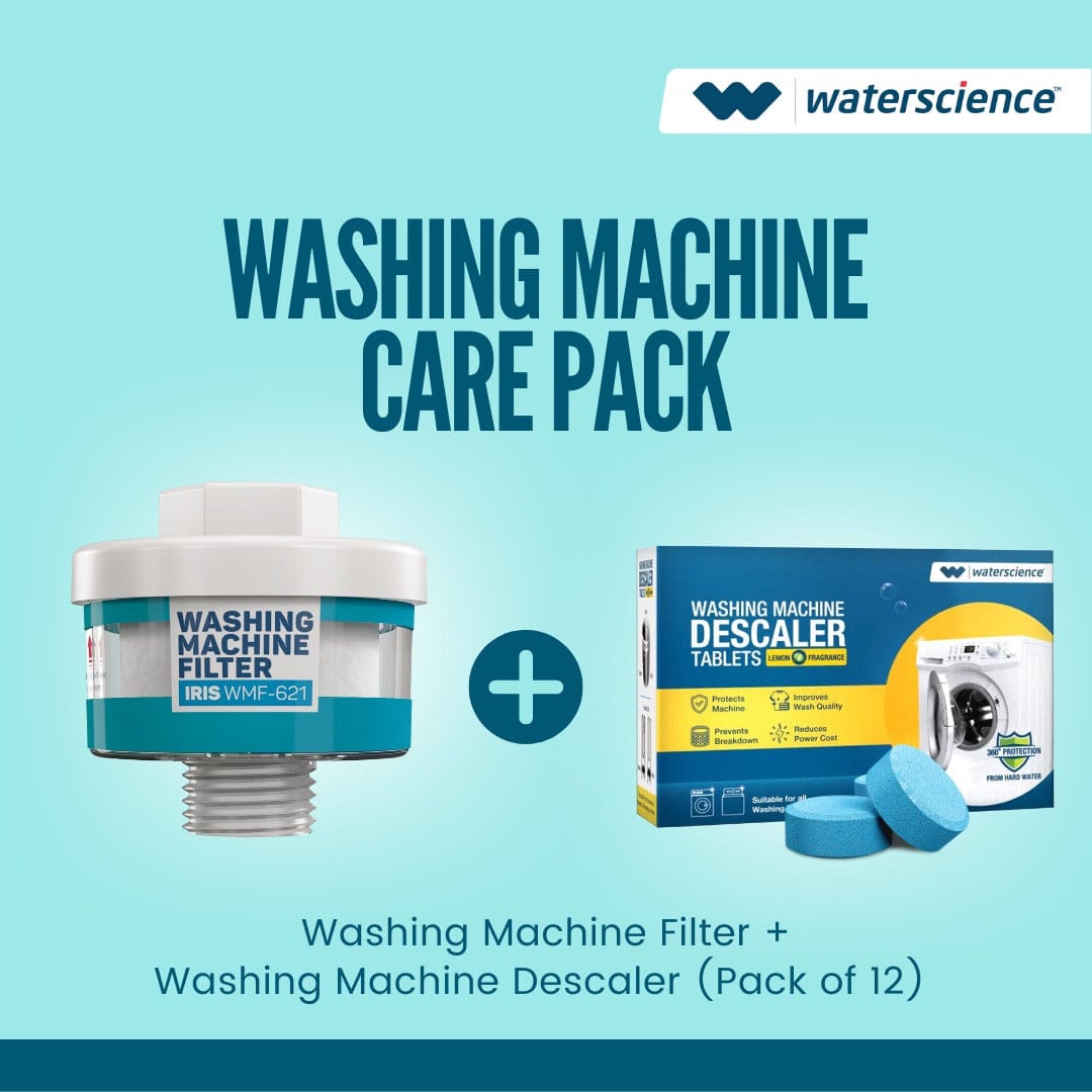 Combo: Washing Machine Filter + Washing Machine Descaler (Pack of 12) (IRIS 2 + WMD)
