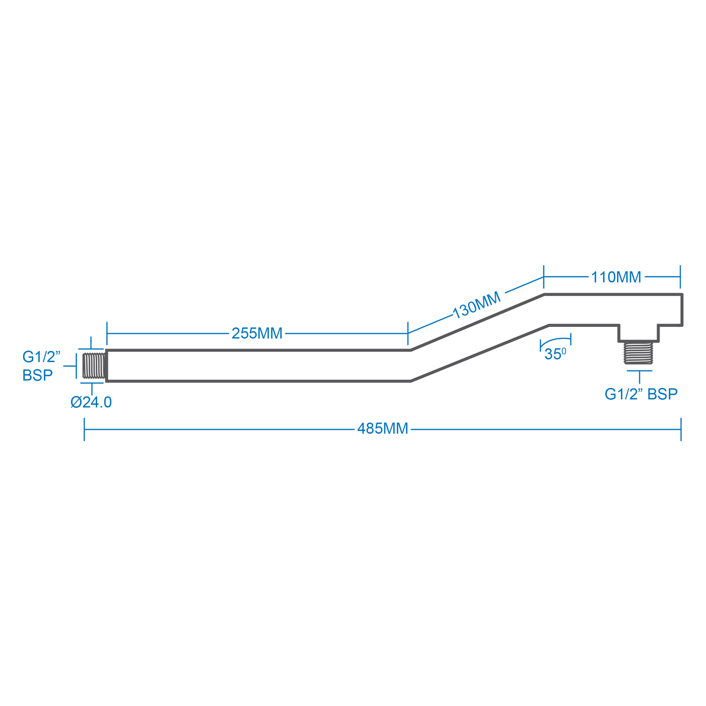 Overhead Shower Arm - 10"